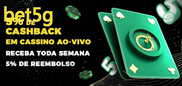 Promoções do cassino ao Vivo bet5g